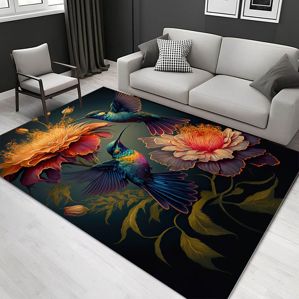 

1pc 1185197669Pattern Carpet, Area Rug For Living Room Bedroom Room Bed Chair Laundry Entryway Corridor Yard Non-slip Outdoor Camping Rug Fl 60cm by 90cm