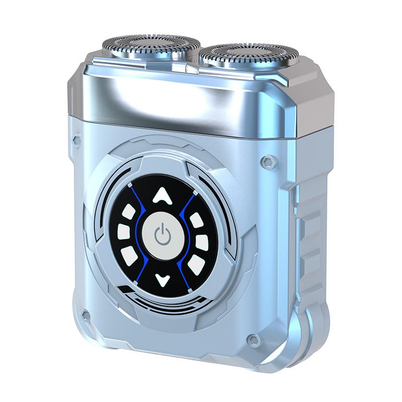 

Новая Меха Электробритва Мужская Бритва Умный Цифровой Дисплей Дорожная Портативная Подарить Парню Подарок на День Рождения TX06 синий