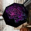 Purple Passion Bloom: Umbrella with Auto Open/Close, Outdoor Protection, Lightweight and Durable Travel Accessory 123