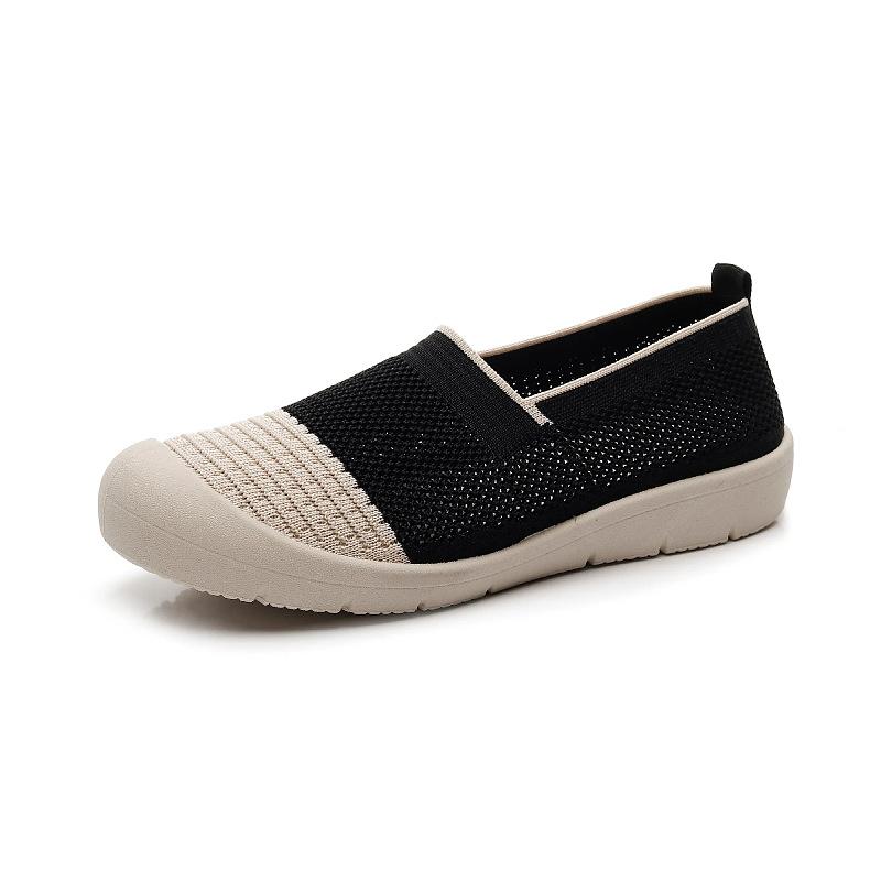 2025 Summer New Women's Old Beijing Cloth Shoes Casual Fly-woven Mesh Comfortable Non-slip Soft Sole Casual Mother Shoes