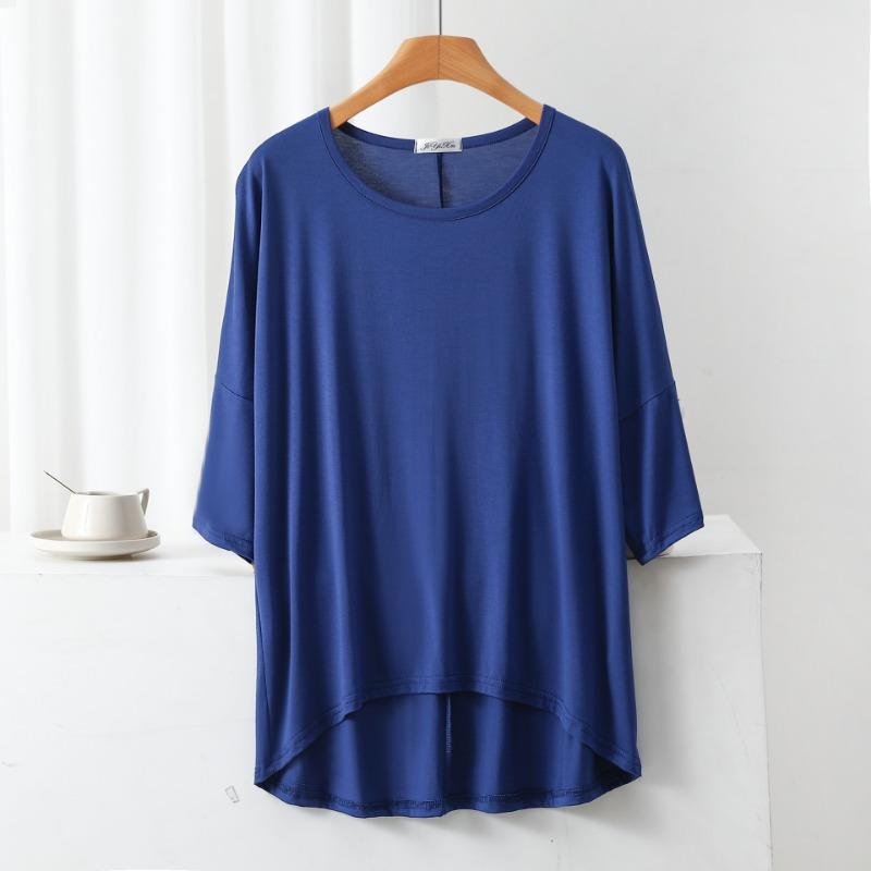 Loose Three Quarter Sleeve T-shirt for Women Summer Thin Round Neck Simple Versatile Top Base Layer T-Shirts Women’s