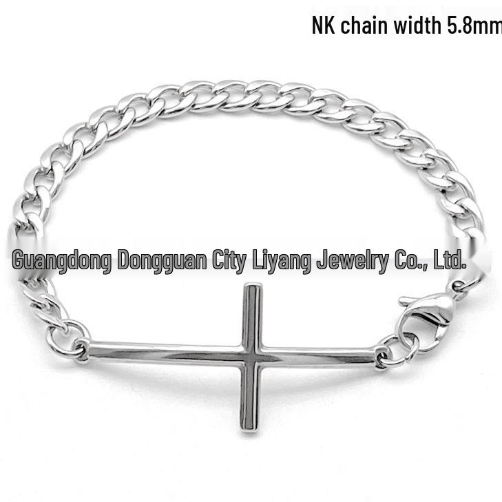 

European & American Trendy Men s Korean-Style Niche Design Bracelet - Light Luxury, Unique Personality, Single Layer Set Length 19cm, Weight ~11g