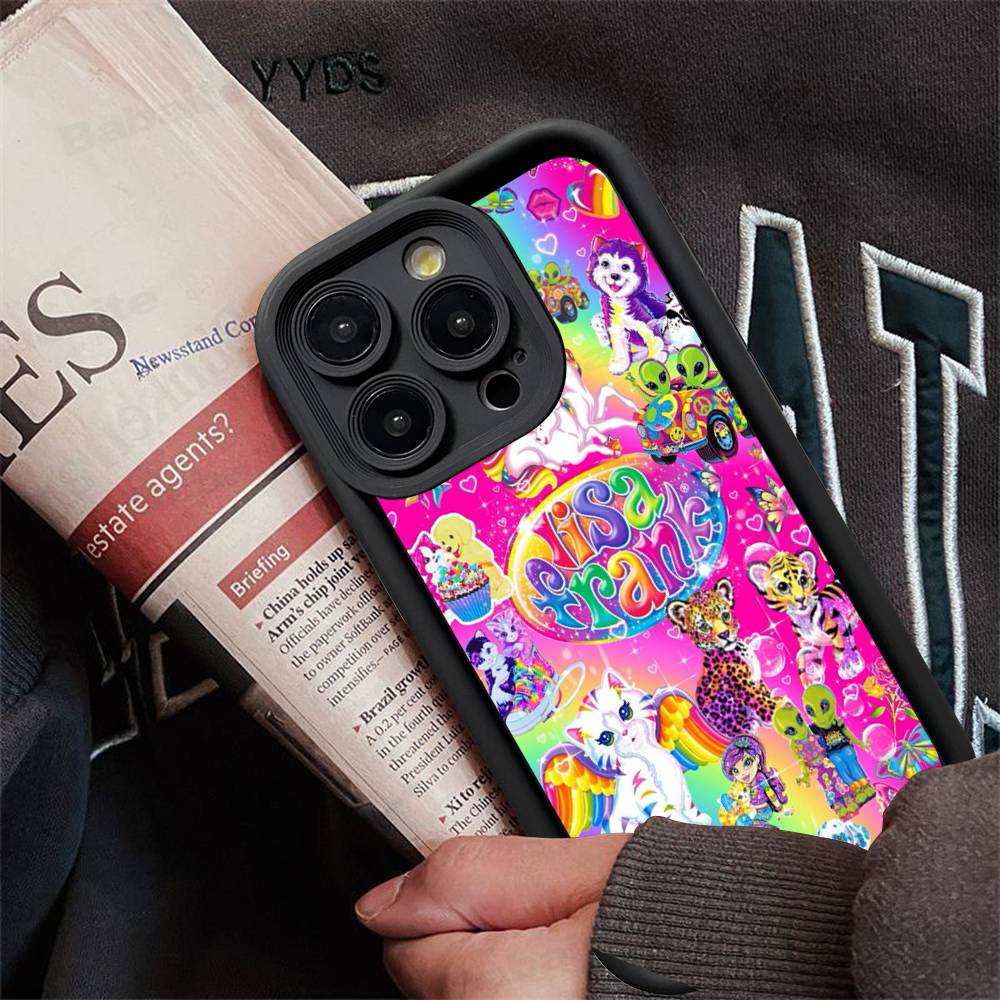 Lisa Frank Art Phone Case For IPhone 17 16 15 14 Plus 13 12 11 Pro Max Silicone Cover