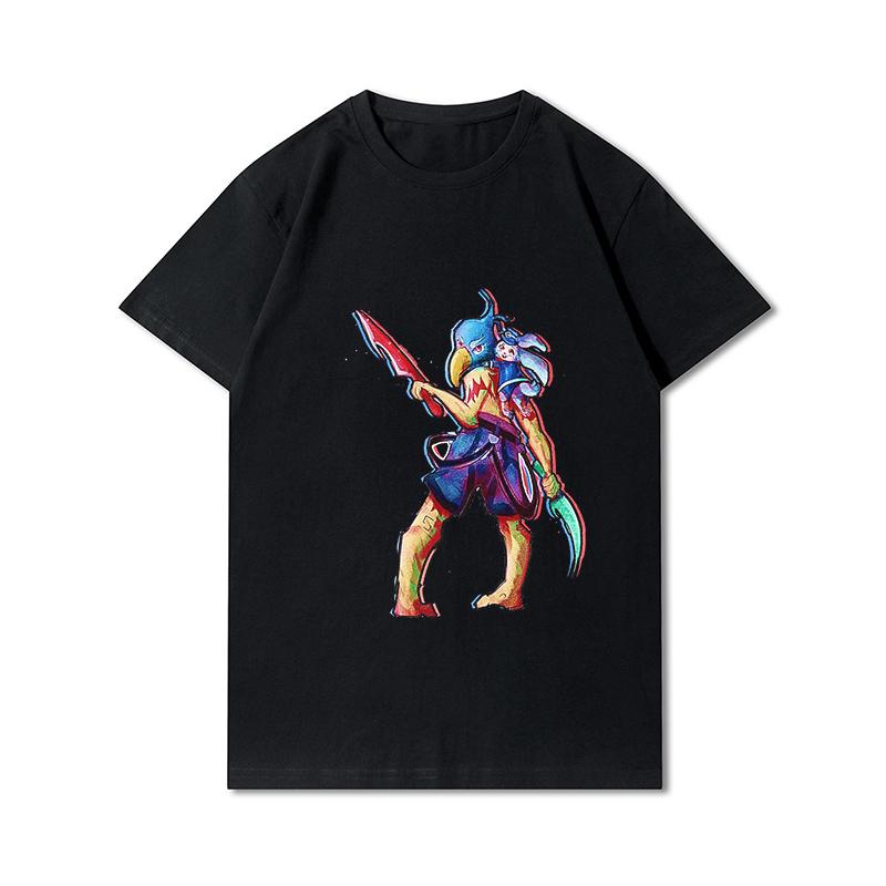 Plus Size Summer T Shirts for Women Anime Shangri La Frontier Printed Casual Short Sleeves Tops 100% Cotton Oversize O Neck Tees