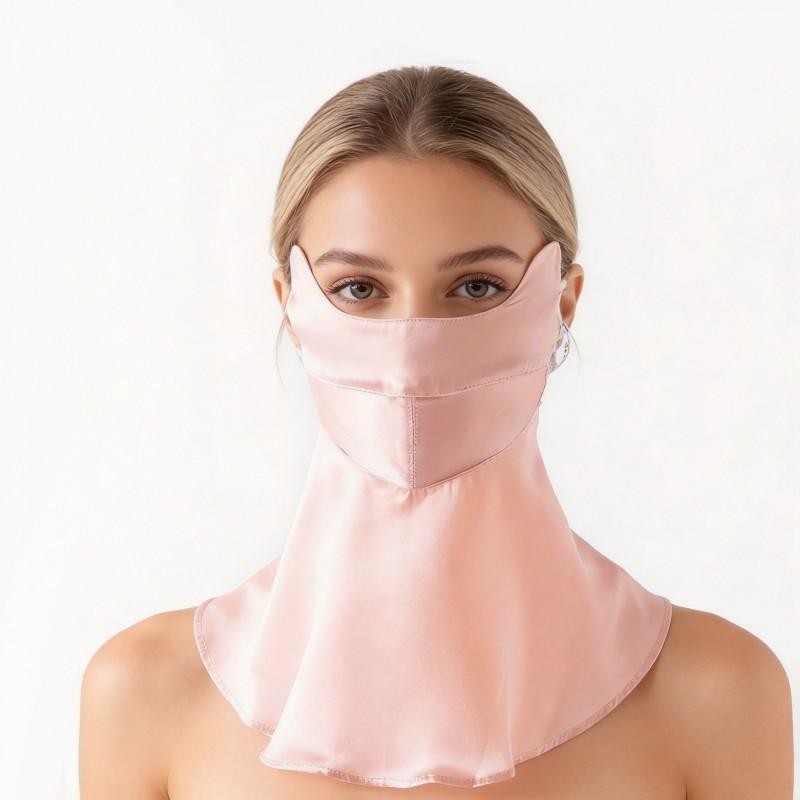 19 Momme Silk Face Mask Neck Cover Breathable Sun Protection Outdoor Driving Cycling