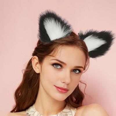 Plush Cat Ear Headband Durable Metal Hairband Versatile Design Hair Hoop Cosplay Props Hair Accessory