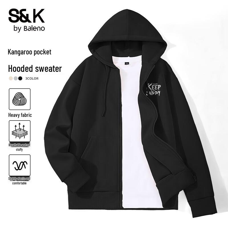 Baleno Men's S&K Hooded Cardigan Sweatshirt