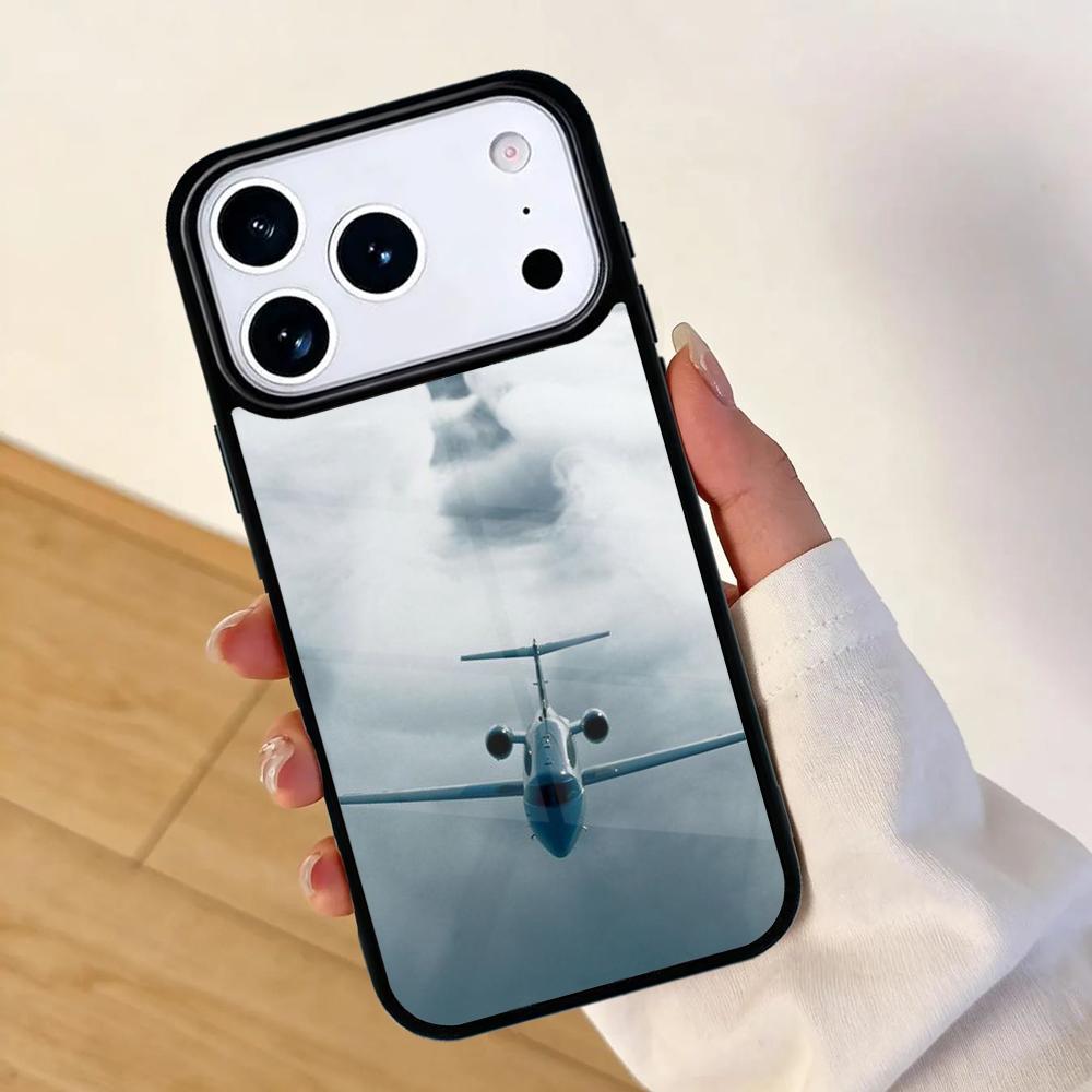 Aircraft Airplane Plane fly travel cloud Mobile Phone Case for IPhone 17 AIR 16pro Max 15 14 13 12 11 Bumper Cover