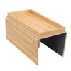 Wood Color Couch Cup Holder 45.7*31.5cm Portable Tray Table Armrest Storage Tray  for Remote