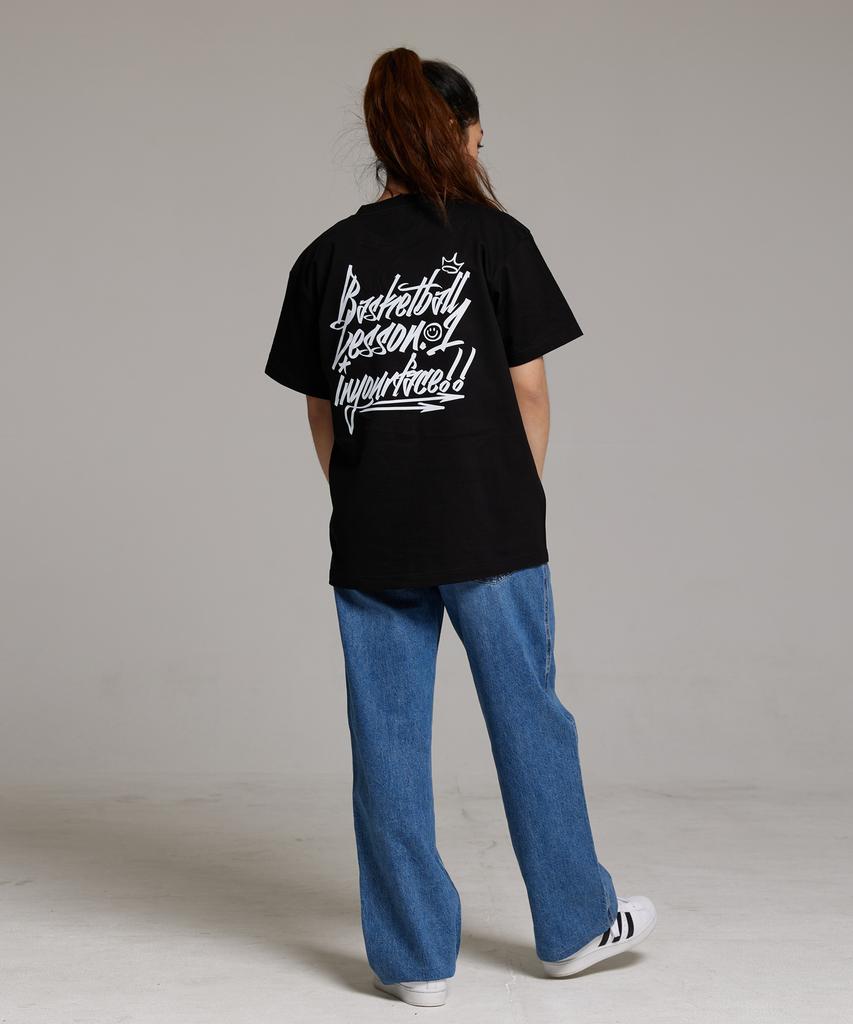 CREAM SODA LAB Basketball Lesson 1 Short Sleeve T-Shirt Black