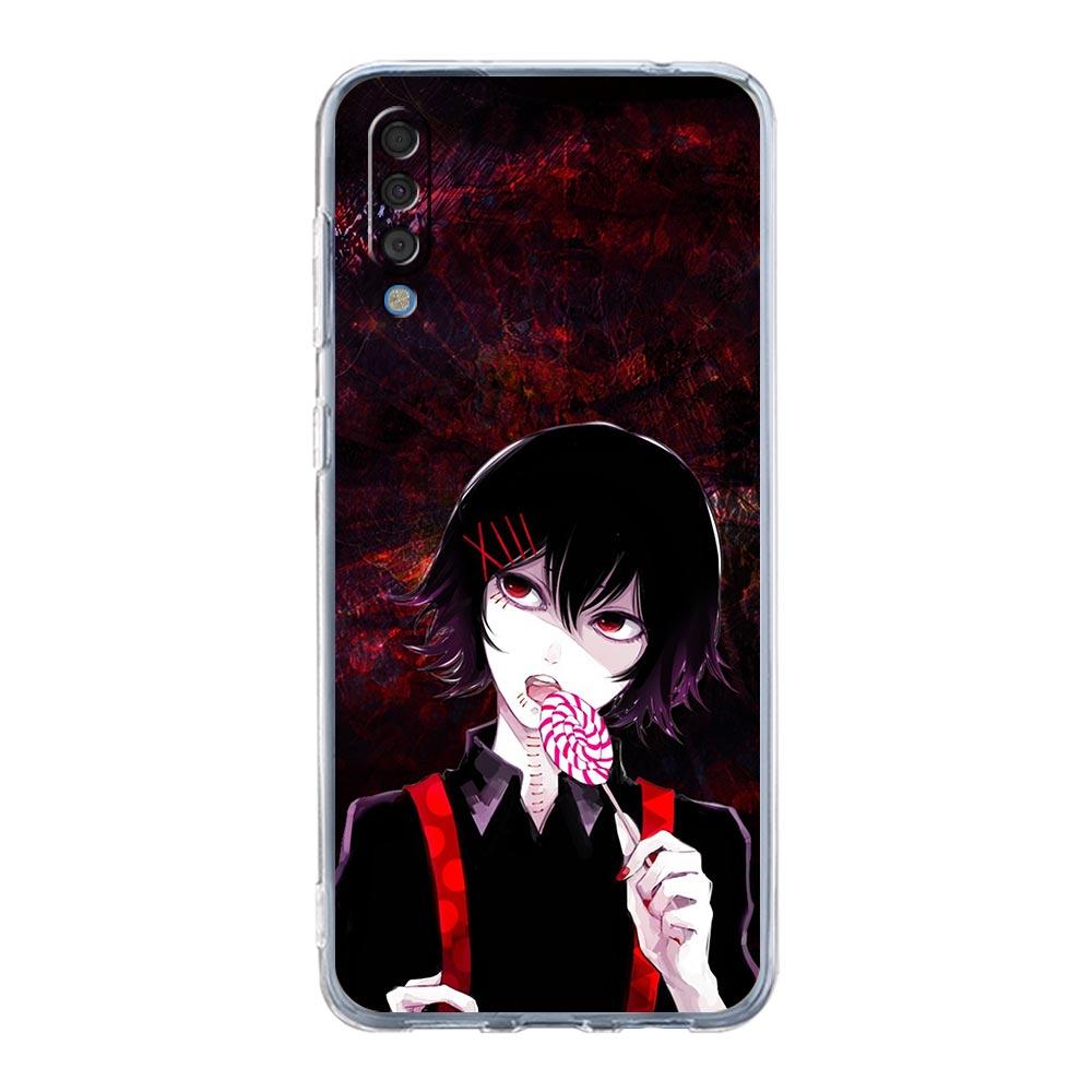 Anime Tokyo Ghoul Pouzdro na telefon Pro Samsung Galaxy A12 A50 A70 A20 A30 A40 A20E A10 A10S A20S A02S A22 A32 A52S A72 5G Průhledný kryt