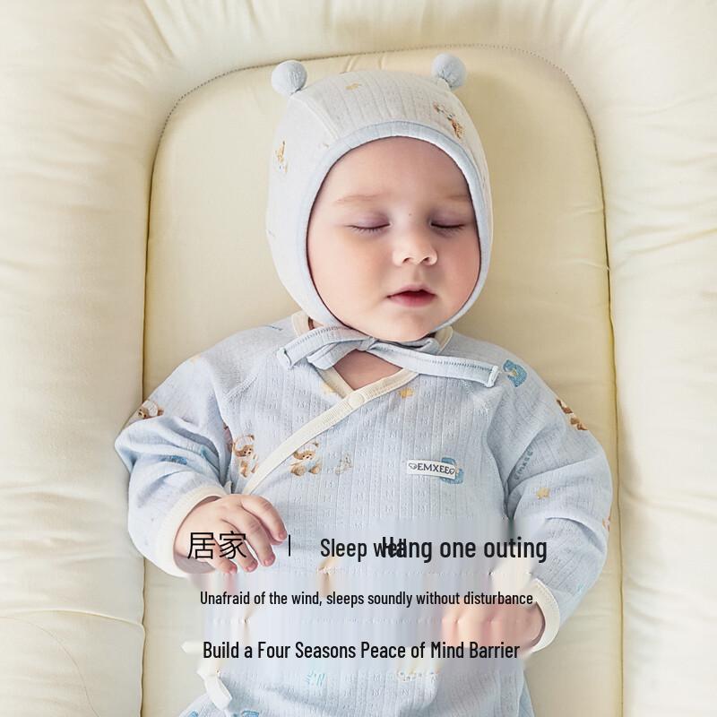 EMXEE Newborn Baby Silk Linen Windproof Hat