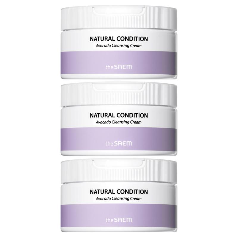 The Saem Natural Condition Avocado Cleansing Cream, 300ml, 3 pcs