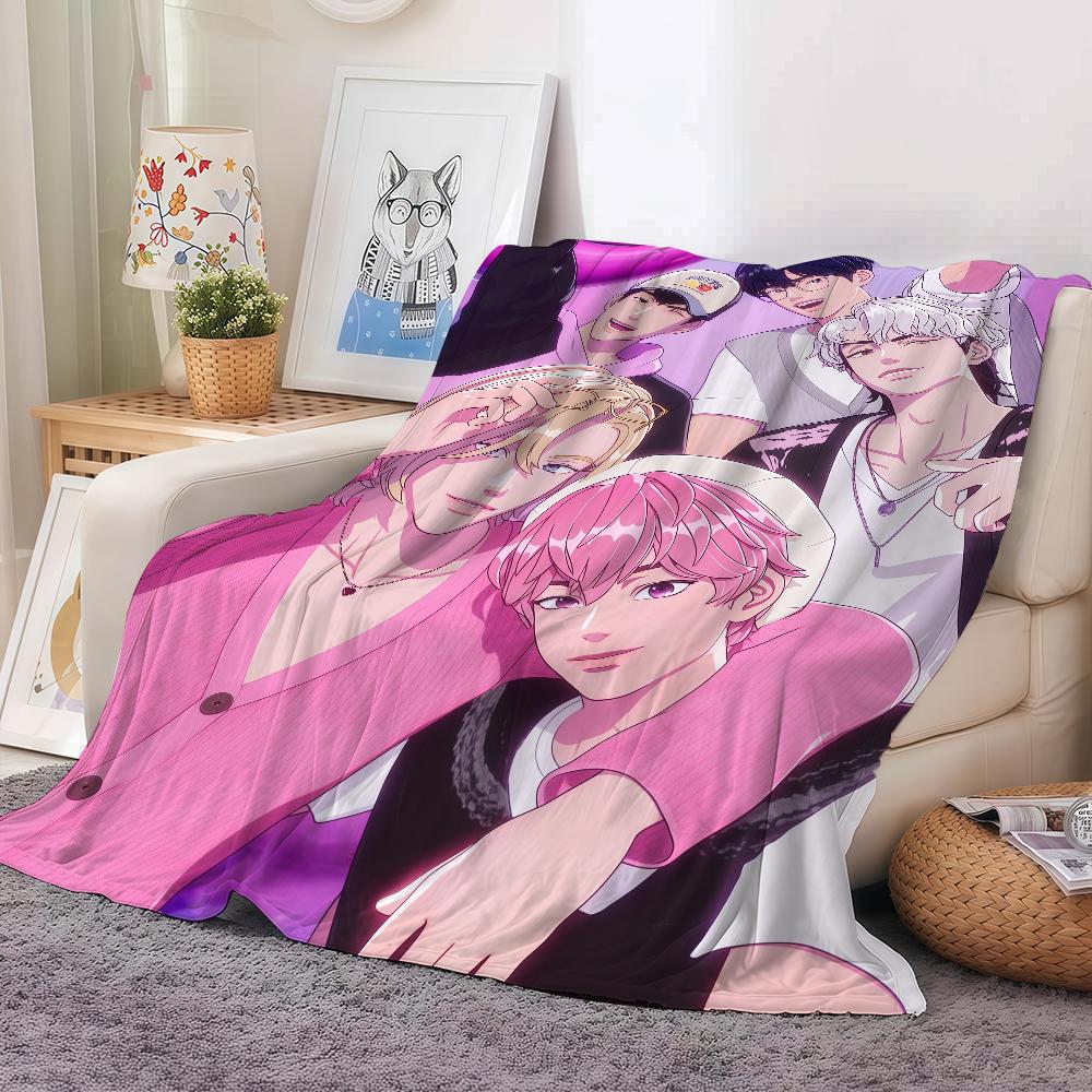 Kpop P-PLAVE Cartoon Blanket Warm And Soft Suitable For Bedroom Living Room Sofa Bed Office Travel Camping