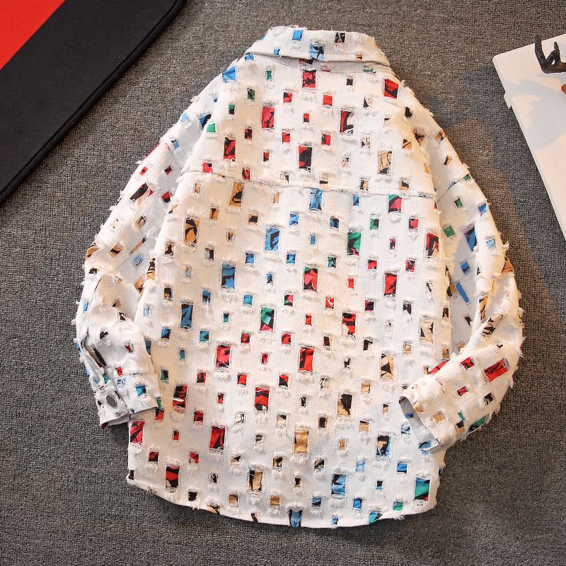Boys' Shirts Jackets Spring  Autumn Children's  Tops  Children's Style Long-sleeved Shirts