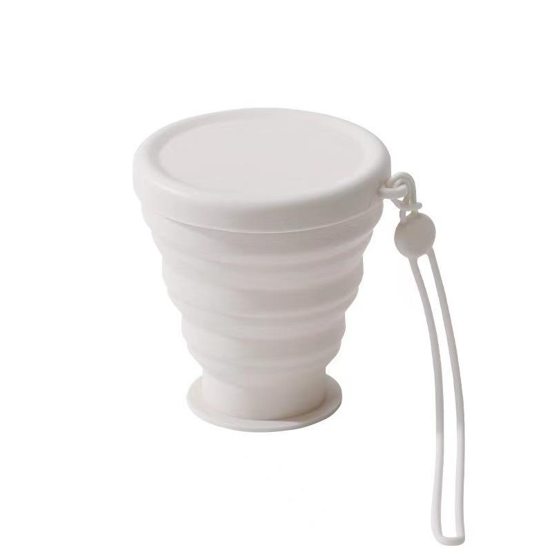 

Складной силиконовый стакан Походные гаджеты Туристическая кружка для питья с крышкой Для пикника на природе Складной стакан Дорожные гаджеты 200ml