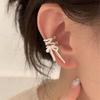 Exquisite Bowknot Ear Cuffs Clip Earrings for Women Fashion Non Piercing Ear Jewelry Metal Material Ear Clip for Daily