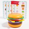 Children's Wooden Hamburger & Sandwich Assembly Toy Set