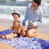 Mantra Print Pattern Digital-printed Polyester Superfine Fiber Double-sided Fleece Beach Vacation Bath Towel, Beach Towel