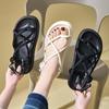 Augustine Roman sandals women's 2025 new summer wear thick-soled toe soft-soled muffin beach cool slippers