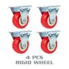 4pcs 1.5 " Universal Swivel with Brake Casters Heavy Duty Plate Industrial Caster Quiet Rotating Wheels Trolley Furniture Castor
