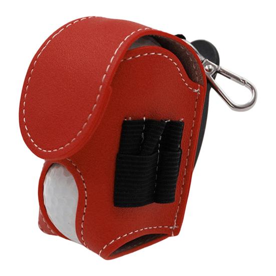 

Golf Ball Waist Bag with Clip Waterproof Faux Leather Golf Ball Tee Tools Accessories Organizer Pouch Holder Men Women Golf Enthusiasts Gift Size#A красный