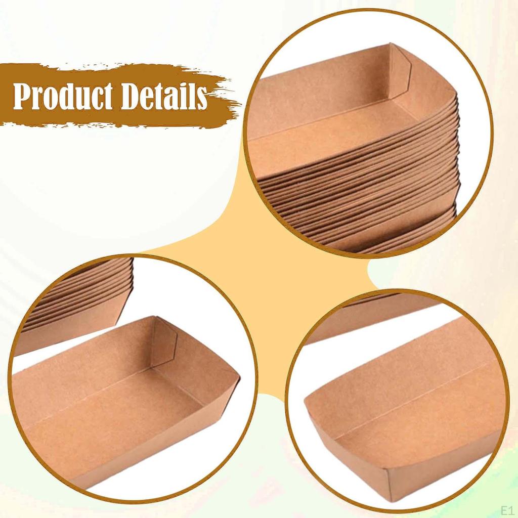 100x Nicht wiederverwendbare Halter Servierkörbe für Nachos Sandwiches Pommes Frites