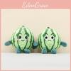 Plushie Watermelon Keyring With Embroid Smiling And Frowning Expressions Design