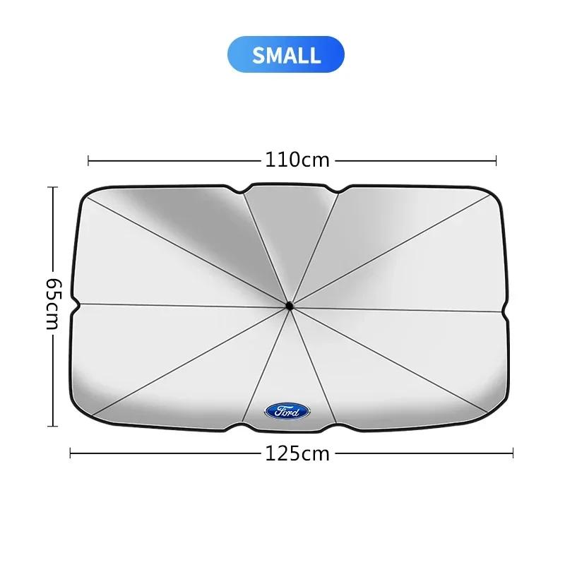 

New 2026 Car Sticker For Ford Car Sunshade Foldable Windshield Umbrella Sun Shade Curtain For Ford Focus MK2 MK3 Ranger Fiesta S