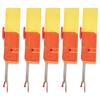 5pcs Folding Seam Rippers Steel Portable Thread Remover Seam Rippers Tool with Clear Hat for Sewing Crafting Yellow