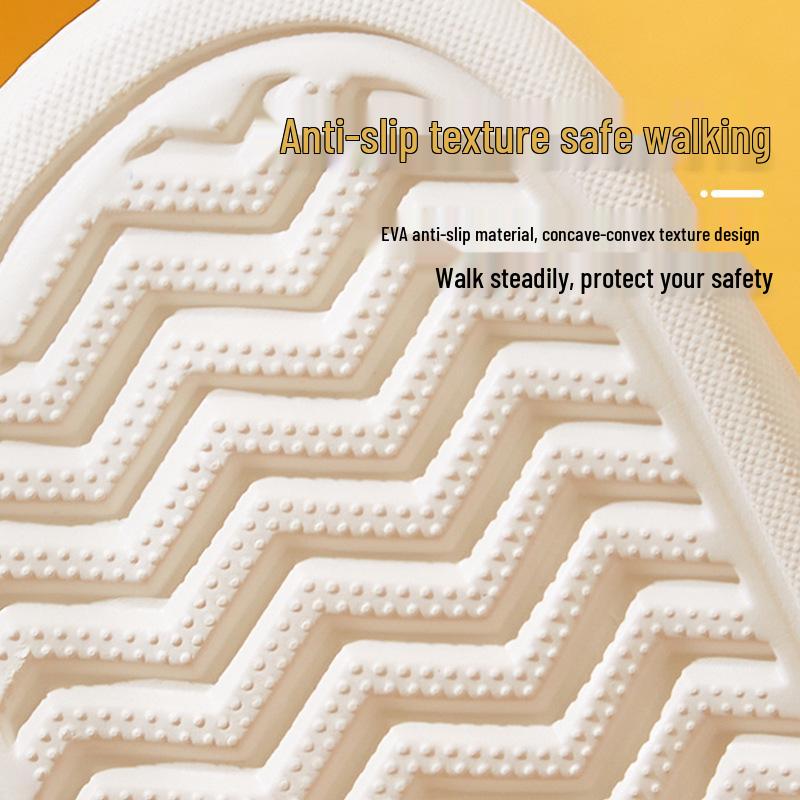 Men's Summer Non-Slip Thick Sole Bathroom Slippers with Unique Stepping Texture