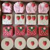 3 Pcs Strawberry Mold 3D Baking DIY Silicone Fruit Fondant Chocolate Mold for Cupcake Shortcake Cake Topper Decoration Candy Jelly Clay