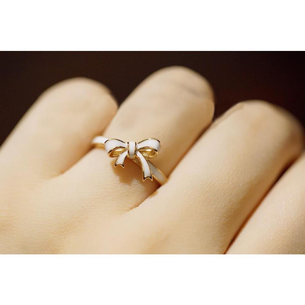 European and American Rings with Glue and Bow Closed Mouth Original Design Ring