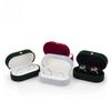 Velvet Jewelry Box, Ring Box, Dual-space Jewelry Organizer, Double Ring Box, Jewelry Box, Wedding Gift Box
