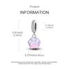 Fit Original Bracelet Copper Luminous Pink Blue Paw Print Pendants Charmsfor Women Jewelry Making Gift