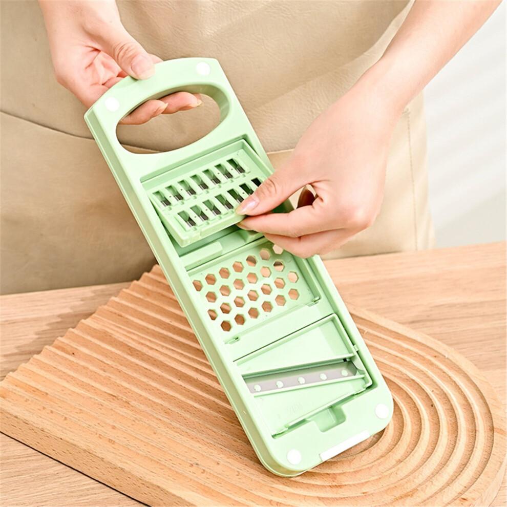 7-in-1 Adjustable Vegetable Slicer, Stainless Steel Kitchen Grater & Cucumber Slicer – Compatible with All Standard Cutting Boards