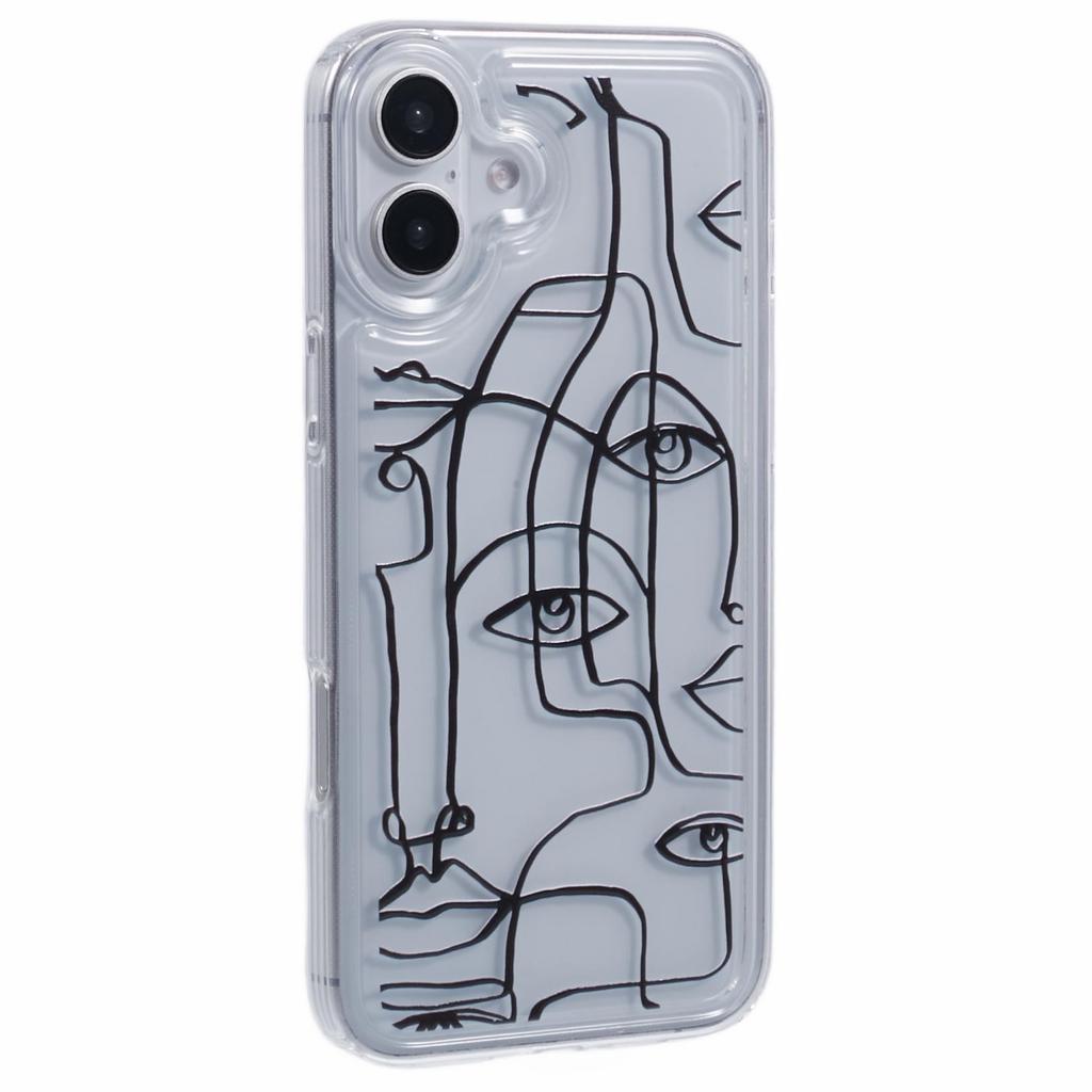 For iPhone 16 TPU Case Pattern Printing Shockproof Airbag Phone Cover