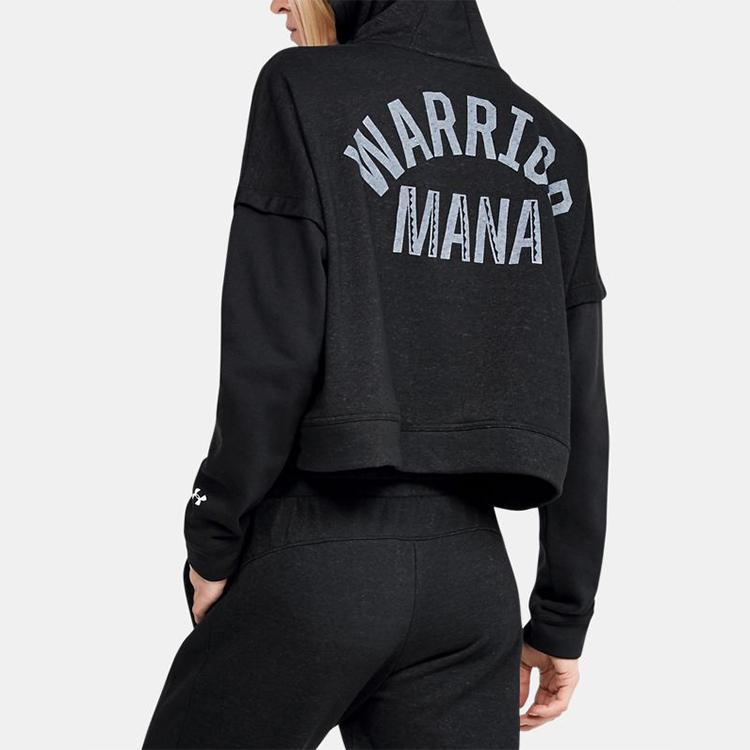 Under Armour X Project Rock Terry Mikina s kapucí Dámské Mikiny Černá 1351807-001