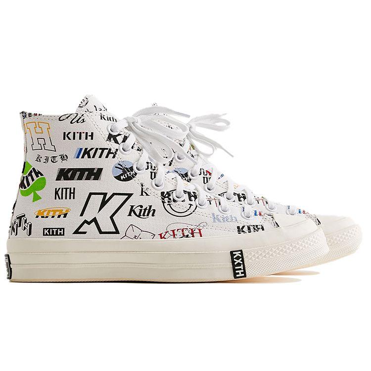 Kith x Converse Chuck 70 High 10° Anniversario - Sneakers Unisex Bianche Campione Multi Egret X40552-CT219U-21S01