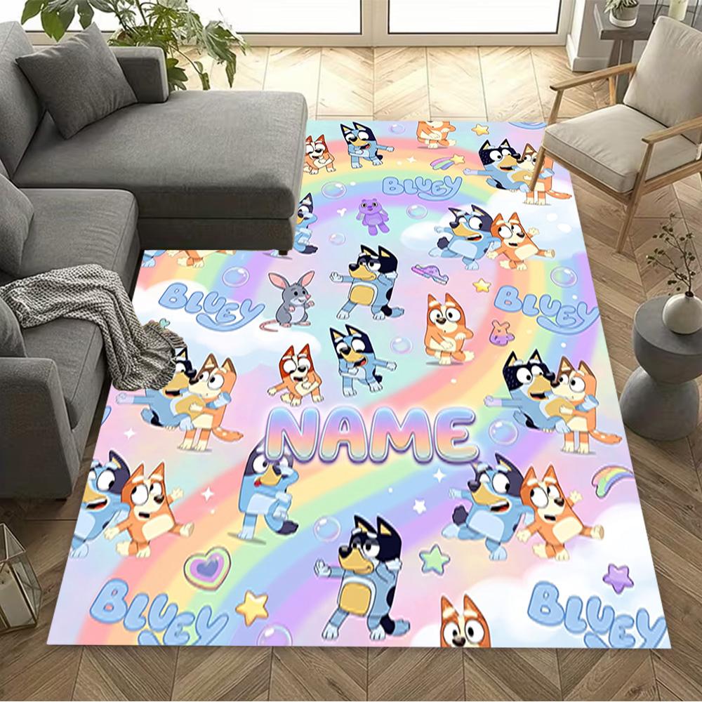 Rainbow Friends Customizable Name Floor Rug Office Rug Design for Game Room Foyer Dormitory Study room Anti-slip Rug Decorate Offices