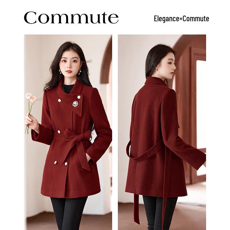 Women's Elegant Mid-Length Wool Blend Coat