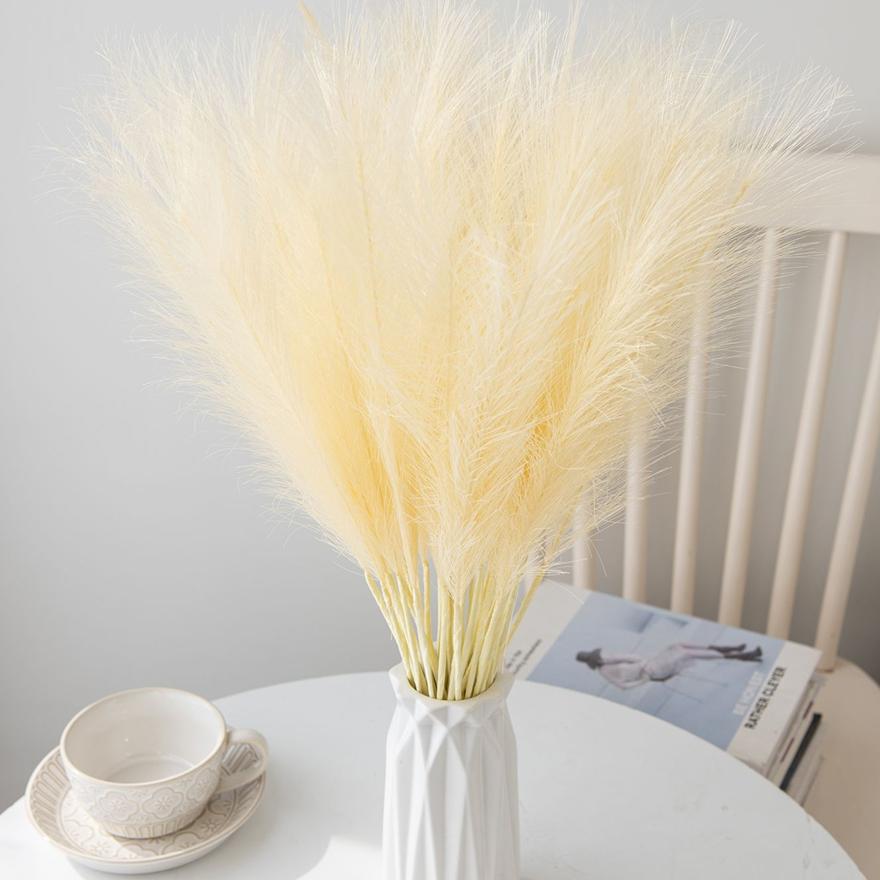 Pampas Grass Reed Artificial Plant Hotsale Home Outdoor Garden Wedding Bridal Bouquet DIY Gift Box Festival Scrapbook Decoration