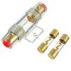 BOJACK 4-8 Gauge AWG In-line 20A AGU Fuse Holder with 20 Amp AGU Fuses for Car Audio, Alarm, Amplifier, Compressors, Waterproof Inline Fuse Holders