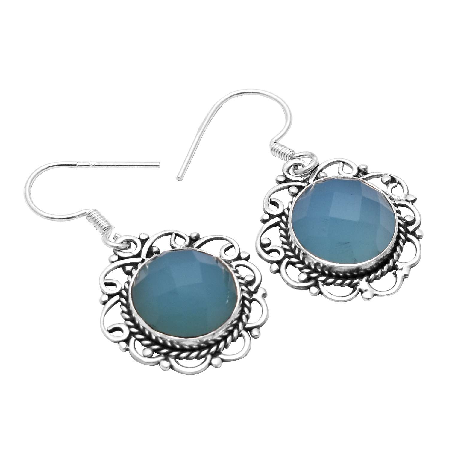 

Серьги с драгоценными камнями халацедона, твердые серьги из стерлингового серебра 925 пробы, серьги ручной работы, ювелирные изделия, подарок для женщин и девочек, E-2352