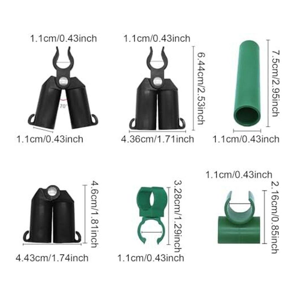 70 PCS Plastic Clips Plant Support Fixed Connector Pillars Greenhouse Gardening Fixed Bracket Climbing Pergola Connector