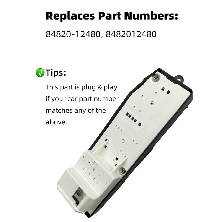 

ORIGINSUN 84820-12480 Window Master Switch for Toyota Corolla 2000-2008, for Toyota Camry 2002-2006, for Toyota Sienna 2004-2009, for Toyota RAV4
