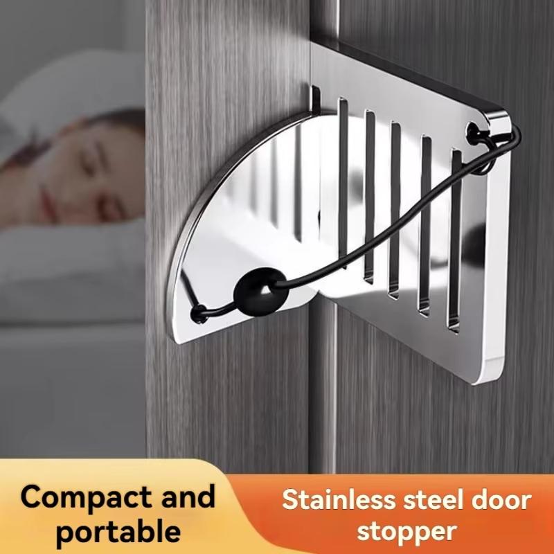 Blocco porta antifurto di sicurezza portatile da 8 cm in acciaio inossidabile, strumento di sicurezza sicuro per la privacy di casa, hotel, viaggi, blocco porta
