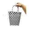 Bucket bag hand-woven contrasting color vegetable basket creative hand basket photo vacation leisure women's bag