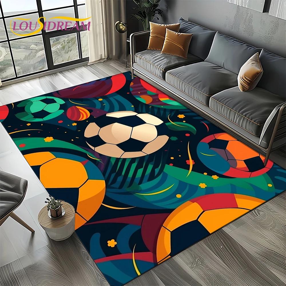 Football Field Soccer Sport 27 Style Carpet Rug for Living Room Bedroom Home Sofa Decoration,Kids Area Rug Non-slip Floor Mat