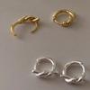 Japanese and Korean 925 sterling silver small knotted winding earrings niche design simple knotted earrings